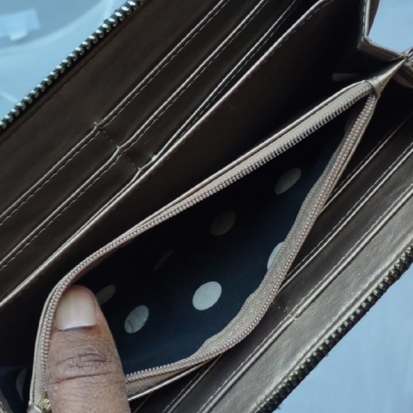 Anne Klein Black Patent Quilted Wallet - Picture 6 of 10